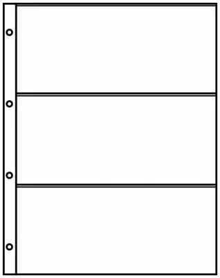 HARTBERGER 3-division sheets for banknotes up to 226 x 97 mm