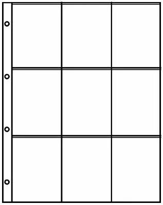 HARTBERGER sheets for 9 coin cases 67 x 67 mm