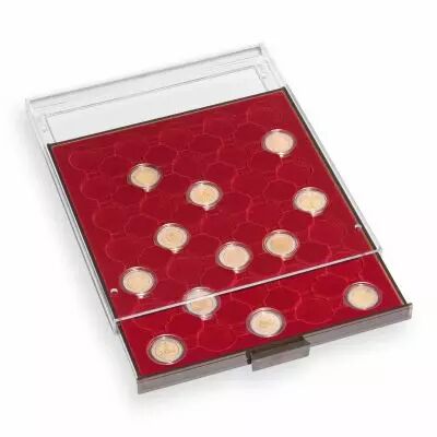 Large coin box for 35 ?2 coins in capsules