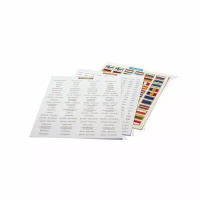 Set of self-adhesive labels