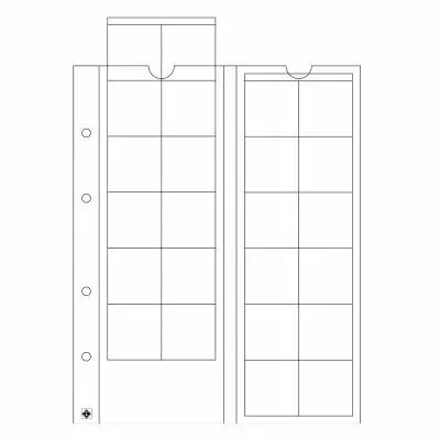 Coin Sheets OPTIMA, for 24 coins up to 34 mm �, transparent