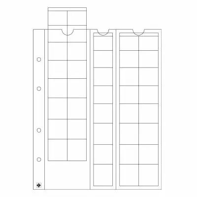 OPTIMA Coin Sheets for 5 sets of transparent euros