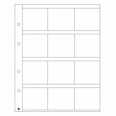 OPTIMA Numismatic sheets for 12 cardboard frames 50x50 mm transparent