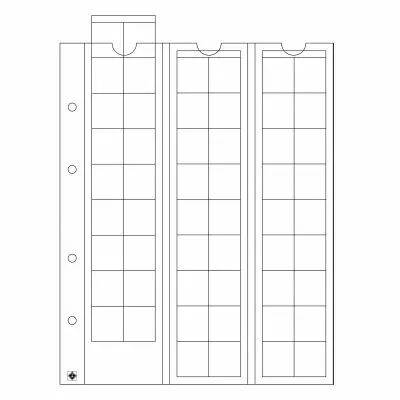OPTIMA Coin Sheets for 54 coins up to 20 mm � transparent