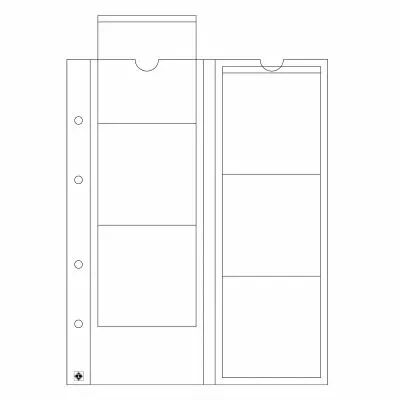 OPTIMA Coin Sheets for 6 coins up to 65 mm � transparent