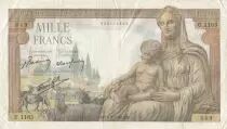 Francia 1000 Francs Demeter - 03-09-1942 Serial U.1165