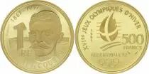 Francia 500 Francs Pierre de Coubertin - Albertville Olympics Games 1991-1992
