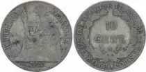 Indochina Francesa 10 Cents Woman with laurel - A-Paris - 1922