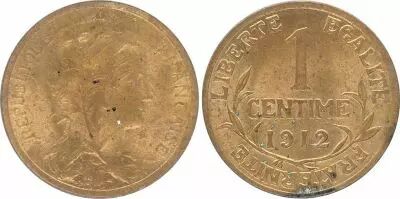 Francia 1 Centime Liberty head - SUP - 1912