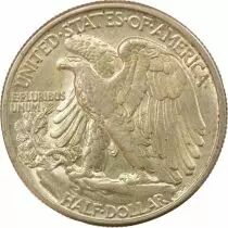 1/2 Silver Dollar, Walking Liberty - 1942 Philadelphia