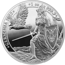 1 ONCE ARGENT BE GERMANIA 2022 BULLION