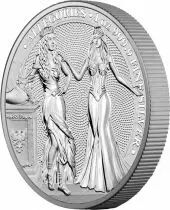 1 ONCE BULLION ARGENT ITALIA & GERMANIA 2020 - LES GRANDES FIGURES ALL&Eacute;GORIQUES