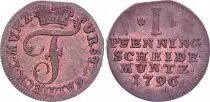 1 Pfennig  , Friedrich Karl August - Waldeck-Pyrmont - 1796 PF