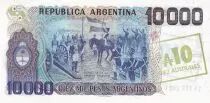 10 Australes / 10000 Pesos Argentinos, Mr. Belgrano - Flag design - Letter C