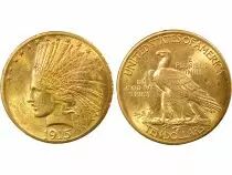 10 Gold Dollars, Indian Head - 1913 Philadelphia