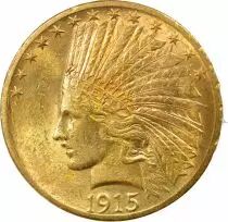 10 Gold Dollars, Indian Head - 1913 Philadelphia