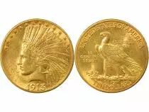 10 Gold Dollars, Indian Head - 1913 Philadelphia