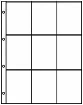 10 Intercalaires 9 cases pour étuis 67x67 mm - Pour grand classeur de rangement