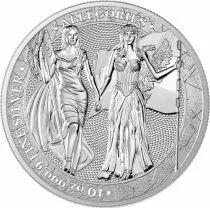 10 ONCES BULLION ARGENT GERMANIA & COLUMBIA 2019 - LES GRANDES FIGURES ALL&Eacute;GORIQUES