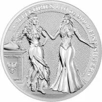 10 ONCES BULLION ARGENT ITALIA & GERMANIA 2020 - LES GRANDES FIGURES ALL&Eacute;GORIQUES