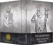10 ONCES BULLION ARGENT ITALIA & GERMANIA 2020 - LES GRANDES FIGURES ALL&Eacute;GORIQUES