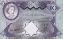 10 Shilling - Aruba Island Fantastic Bank - Elisabeth II - Iguane, plage