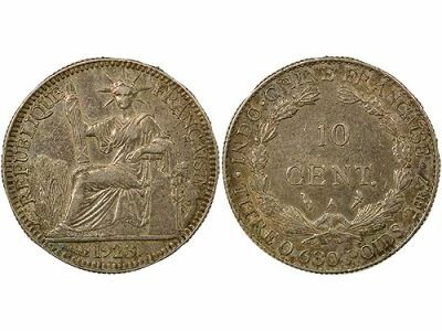 10 Silver Centiemes - 1923 A Paris