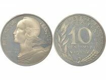 10 Silver Centimes, Marianne, Piedfort - 1975 Pessac