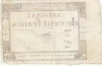 100 Francs - 18 Nivose An III - (07.01.1795) - Sign. Bajot - Serial 485