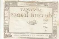 100 Francs - 18 Nivose An III - (07.01.1795) - Sign. Chevrot - Serial 476