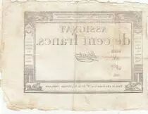 100 Francs - 18 Nivose An III - (07.01.1795) - Sign. Chevrot - Serial 476