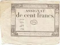 100 Francs - 18 Nivose An III - (07.01.1795) - Sign. Emery - Serial 4799