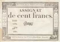 100 Francs - 18 Nivose An III - (07.01.1795) - Sign. Gautry - Serial 3578