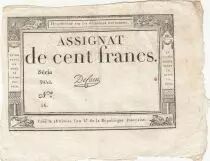 100 Francs - 18 Nivose An III - (07.01.1795) - Sign. Haze - Serial 3932