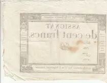 100 Francs - 18 Nivose An III - (07.01.1795) - Sign. Lassia - Serial 729