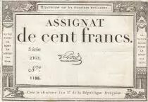 100 Francs - 18 Nivose An III - (07.01.1795) - Sign. Lehord - Serial 2162