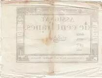 100 Francs - 18 Nivose An III - (07.01.1795) - Sign. Lehord - Serial 2379