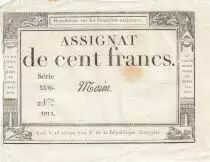 100 Francs - 18 Nivose An III - (07.01.1795) - Sign. Morin - Serial 3316