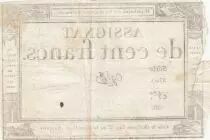 100 Francs - 18 Nivose An III - (07.01.1795) - Sign. Og&eacute; - Serial 4175 2760