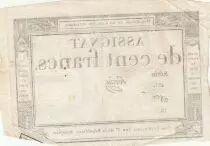 100 Francs - 18 Nivose An III - (07.01.1795) - Sign. Perrin - Serial 471