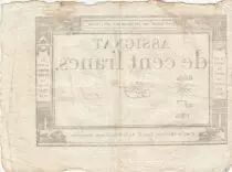 100 Francs - 18 Nivose An III - (07.01.1795) - Sign. Pierre - Serial 2030