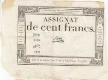 100 Francs - 18 Nivose An III - (07.01.1795) - Sign. Saxy - Serial 3420
