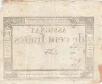 100 Francs - 18 Nivose An III - (07.01.1795) - Sign. Saxy - Serial 461