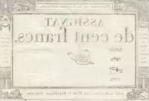 100 Francs - 18 Nivose An III - (07.01.1795) - Sign. Taizy - Serial 1879
