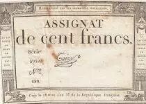 100 Francs - 18 Nivose An III - (07.01.1795) - Sign. Taizy - Serial 3932