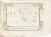 100 Francs - 18 Nivose An III - (07.01.1795) - Sign. Tuet - Serial 1609