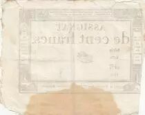 100 Francs - 18 Nivose An III - (07.01.1795) - Sign. Tuet - Serial 1879