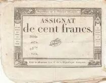 100 Francs - 18 Nivose An III - (07.01.1795) - Sign. Tuet - Serial 4175