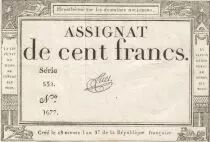 100 Francs - 18 Nivose An III - (07.01.1795) - Sign. Tuet - Serial 532