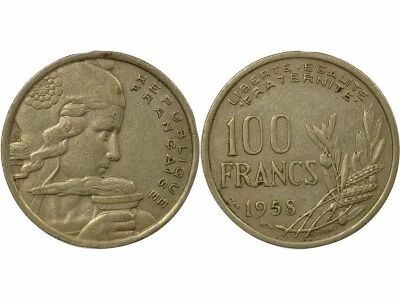 100 Francs, Cochet - 1958 Paris, Wing